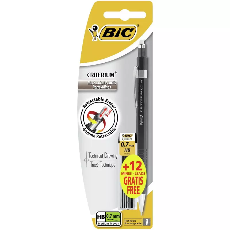 Bic Porte-mines Criterium HB avec 12 mines 0,7 mm