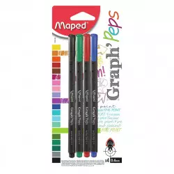 Maped 4 Fineliners Graph' Peps pointe extra fine