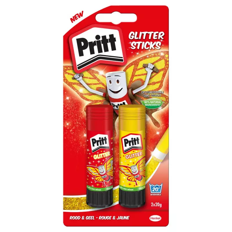 Pritt 2 Bâtons de colle à paillettes 2 x 20 g