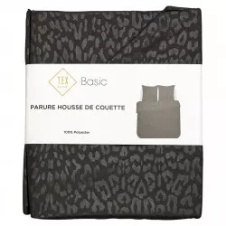 TEX HOME Housse de couette 200x200 cm+2 taies Micro Leopard