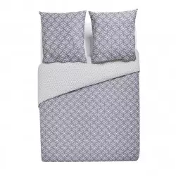 Tex Home Housse de couette 240x220 cm+2 taies Rombo Gris