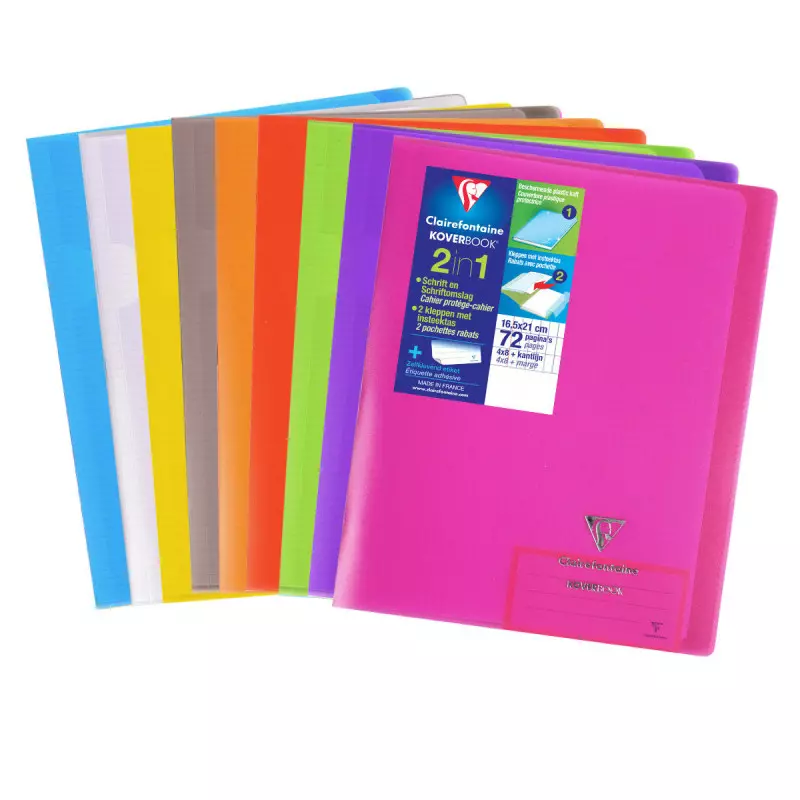 Clairefontaine Cahier Koverbook 165x210mm 72P commercial Aléatoire