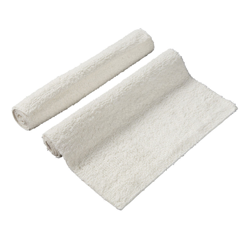 Lot de 2 Tapis de bain 50x70 cm Blanc