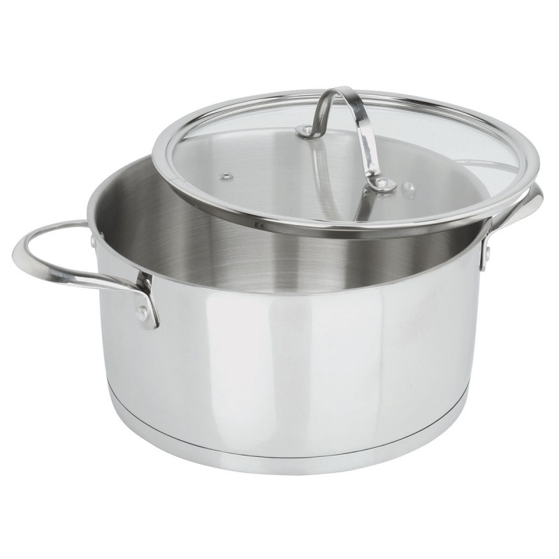 Faitout avec couvercle Ø24 cm Inox Charleston