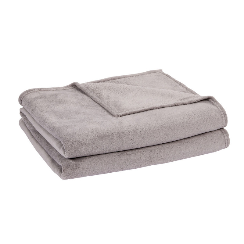 Couverture Microplush 180x220 cm Gris Clair