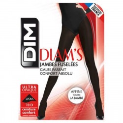 DIM 1 paire de panty DIAMS VENTRE PLAT ULTRA OPAQUE 1/2 noir