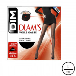 DIM 1 paire de panty DIAMS voile galbé L Noir