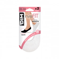 DIM 2 paires invisiFit Spécial Baskets Protège pieds Dames 35/38 Blanc