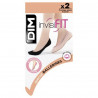 DIM Lot de 2 paires EASYDAY ballerine 35/38 naturel