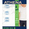 ATHENA T-shirts Hommes Coton Bio L col rond Blanc