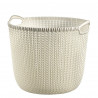 Corbeille KNIT 40x38x33 cm rond 30L - Blanc