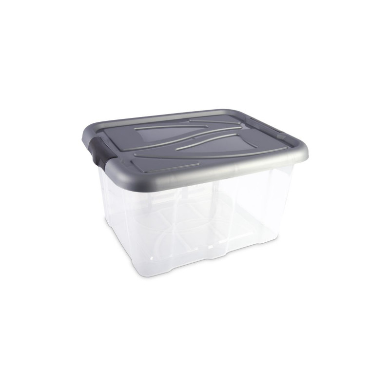 Boite de rangement plastique 30 L - Gris