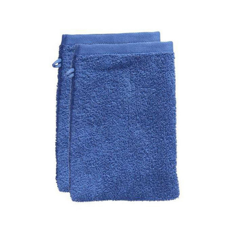 TEX HOME 2 Gants de toilette 15x21cm Bath Bleu