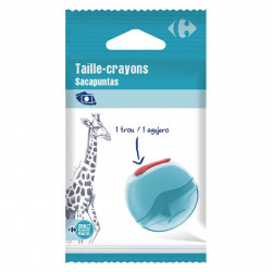 Carrefour Taille-crayon 1 trou avec reservoir Bleu