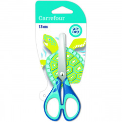Carrefour Ciseaux Soft Touch 13 cm Bleu