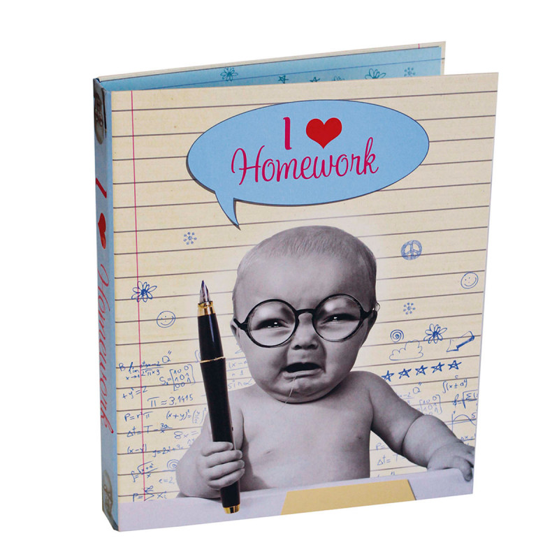 Classeur A4 4cm 2 anneaux I Love Homework (818576)