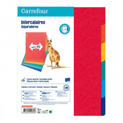 Carrefour 6 Intercalaires A4 230x297mm Maxi Multicolore