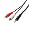 poss Câble audio 3,5 mm / 2 x RCA (PSAUD05)