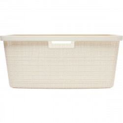 manne à linge jute 46l creme