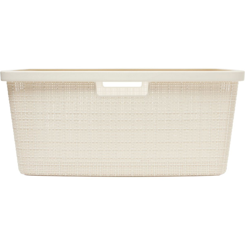 manne à linge jute 46l creme