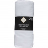 tex home drap housse 180x200 satin uni blanc