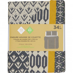 tex home housse de couette 240x+2t johannes gris