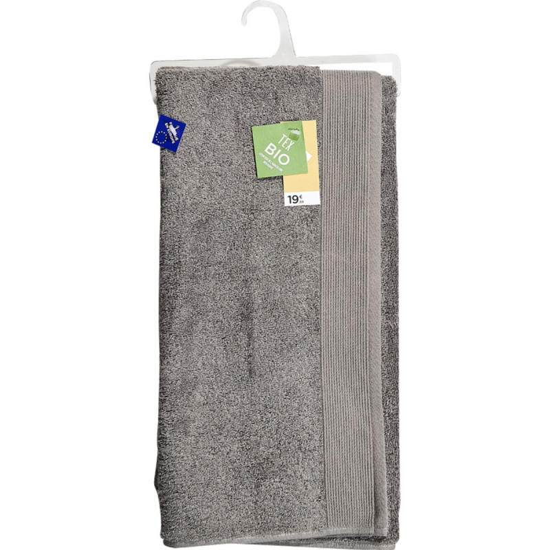 tex home bio drap de bain 100x150 gris