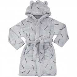 tex home peignoir microfibre enfant gris