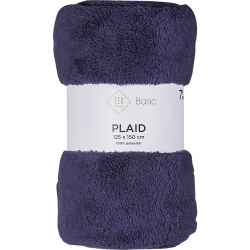 tex bio plaid sherpa 125x150 bleu