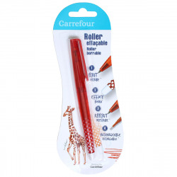 Carrefour roller effacable rouge x1