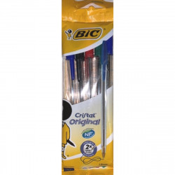 pouch x 5 bic cristal assortis