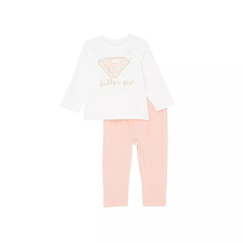 pyjama bebe 2p rose 6m