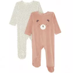 lot de 2 pyjama marron c3 6m