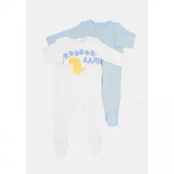 lot de 2 pyjama gris clair 6m