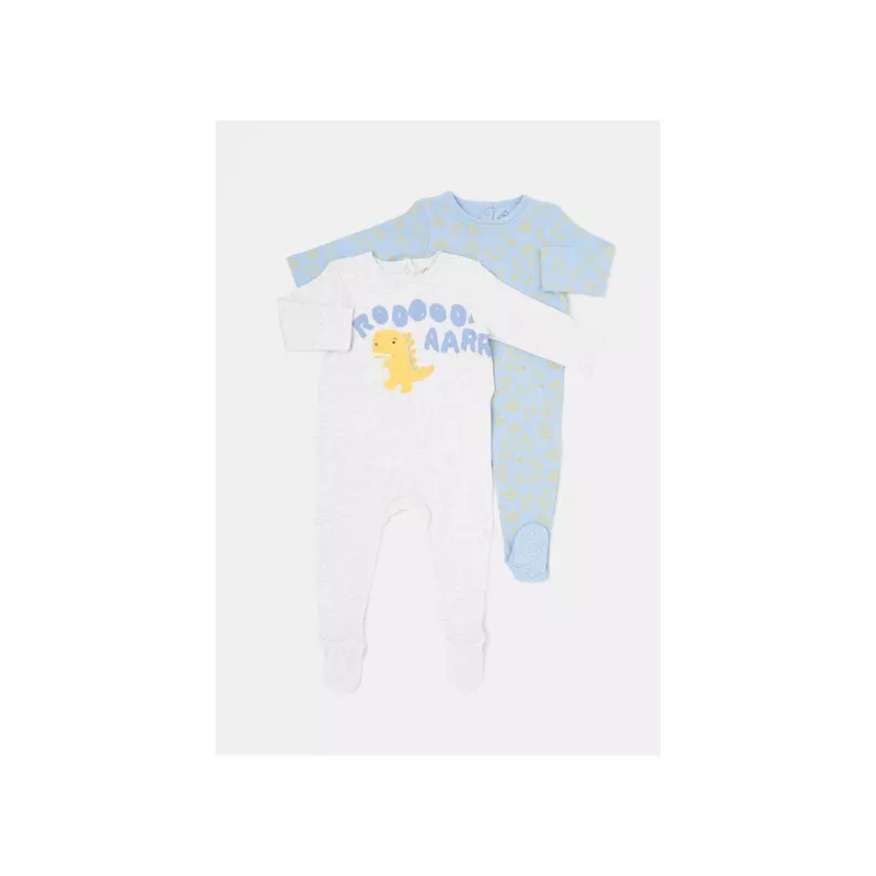 lot de 2 pyjama gris clair 6m