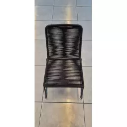 Chaise De Jardin - Métal Avec Tissage Simple En Corde