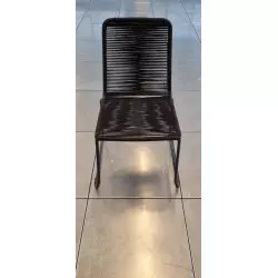Chaise De Jardin - Métal Avec Tissage Simple En Corde