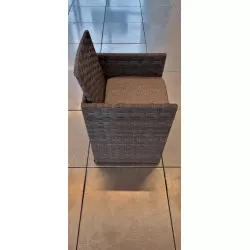 Fauteuil Ouvéa avec dossier rabattable Gris foncé