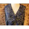 blouse femme t.38 bleue fonçé - l.o.g.g. -