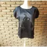 blouse femme t.36 noire - bonobo -