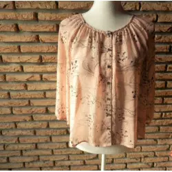 blouse femme t.40 rose et noire -H£M-