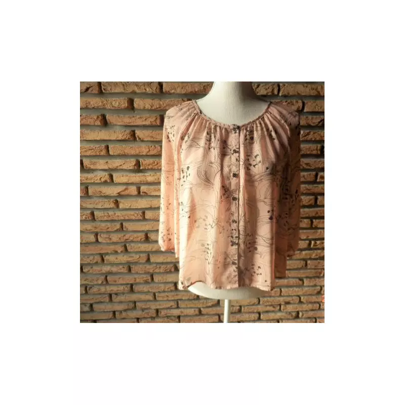 blouse femme t.40 rose et noire -H£M-