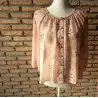 blouse femme t.40 rose et noire -H£M-