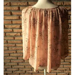 blouse femme t.40 rose et noire -H£M-