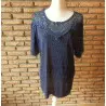 blouse femme t.44 bleu