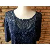 blouse femme t.44 bleu