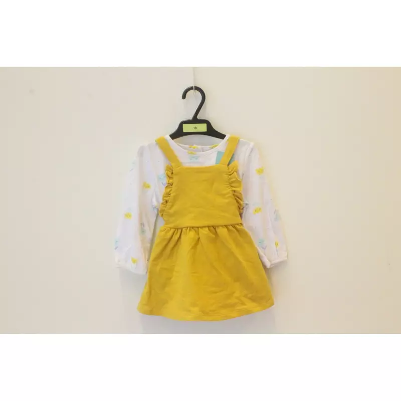 ensemble robe et t-shirt jaune 18m