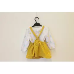 ensemble robe et t-shirt jaune 18m