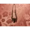 collier fantaisie noir araignée