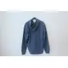 sweat capuche zip bleu